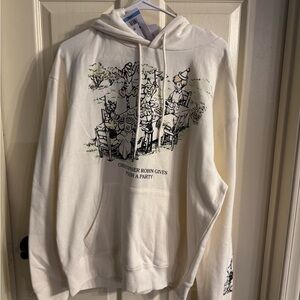Cream Hoodie with Christopher Robin Graphic